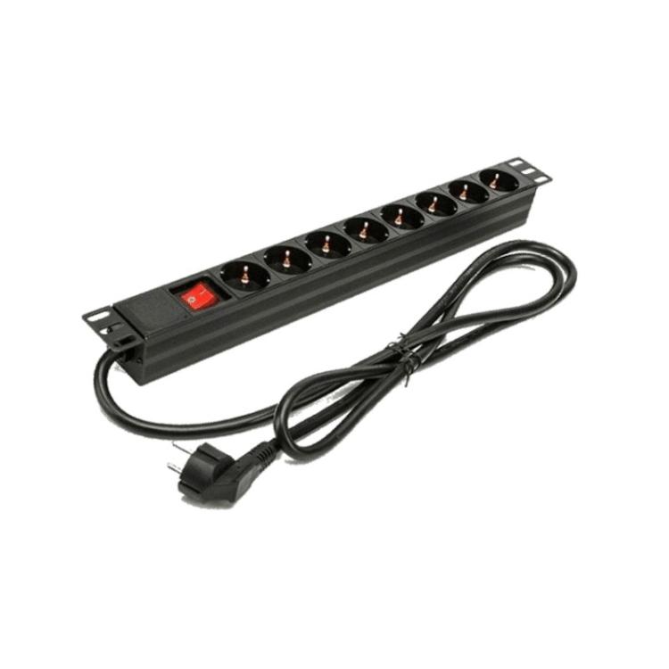 Phasak - Regleta 19" 8 tomas con interruptor 1.5 m - BNS 1518