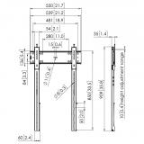 Vogel''s - PFW 6815 2,54 m (100") Negro