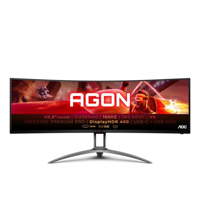 AOC - B2 AG493UCX2 pantalla para PC 124 cm (48.8") 5120 x 1440 Pixeles Quad HD LED Negro