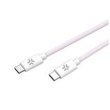 Celly - USBCUSBCCOTTPK cable USB 1,5 m USB C Rosa, Blanco