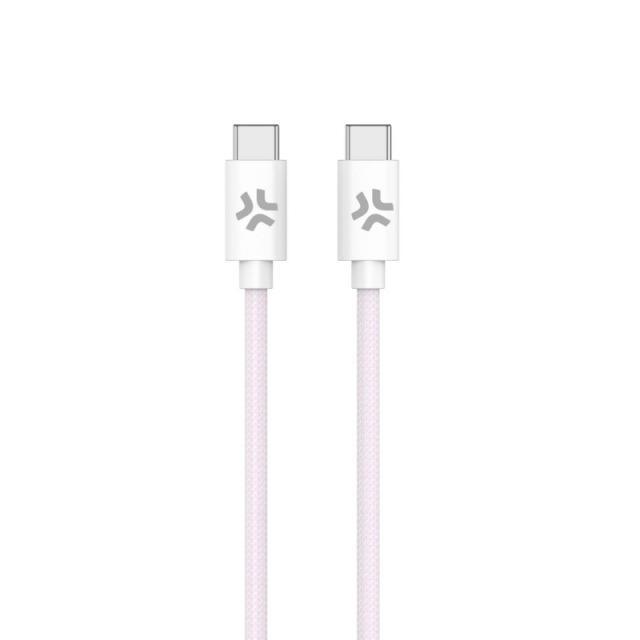 Celly - USBCUSBCCOTTPK cable USB 1,5 m USB C Rosa, Blanco