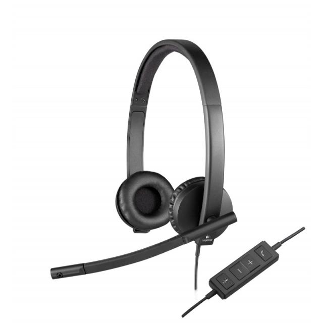 Logitech - H570e Auriculares Alámbrico Diadema Oficina/Centro de llamadas USB tipo A Negro