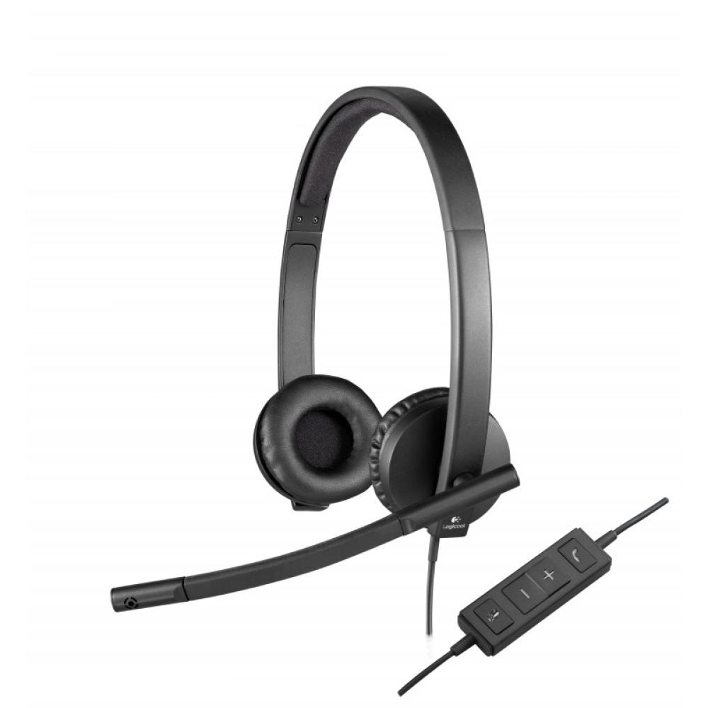 Logitech - H570e Auriculares Alámbrico Diadema Oficina/Centro de llamadas USB tipo A Negro