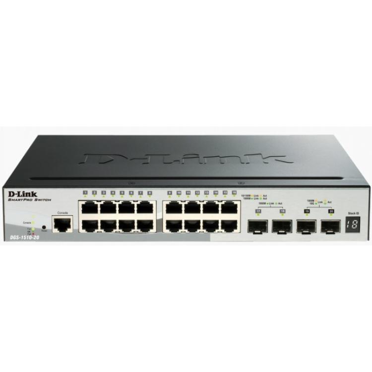 D-Link - DGS-1510-20 switch Gestionado L3 Gigabit Ethernet (10/100/1000) Negro