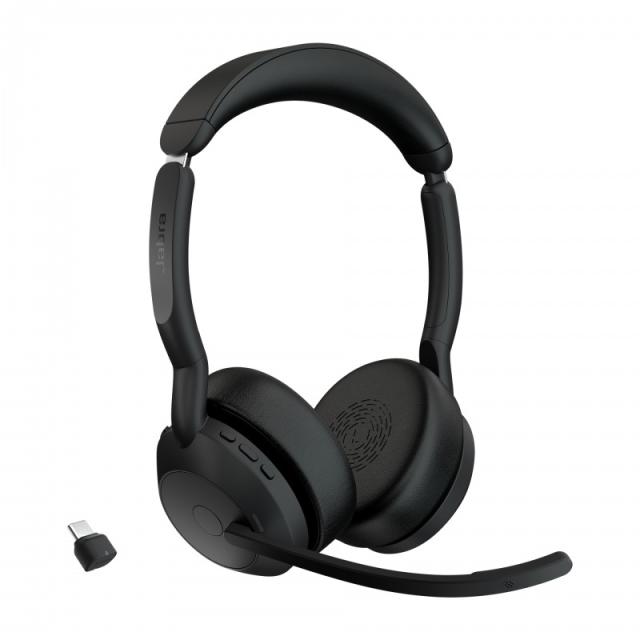 Jabra - Evolve2 55 Auriculares Inalámbrico Diadema Oficina/Centro de llamadas Bluetooth Base de carga Negro - 25599-989-899