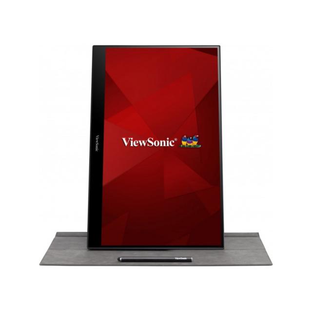 Viewsonic - TD1655 pantalla para PC 39,6 cm (15.6") 1920 x 1080 Pixeles Full HD LED Pantalla táctil Multi-usuario Negro, Plata