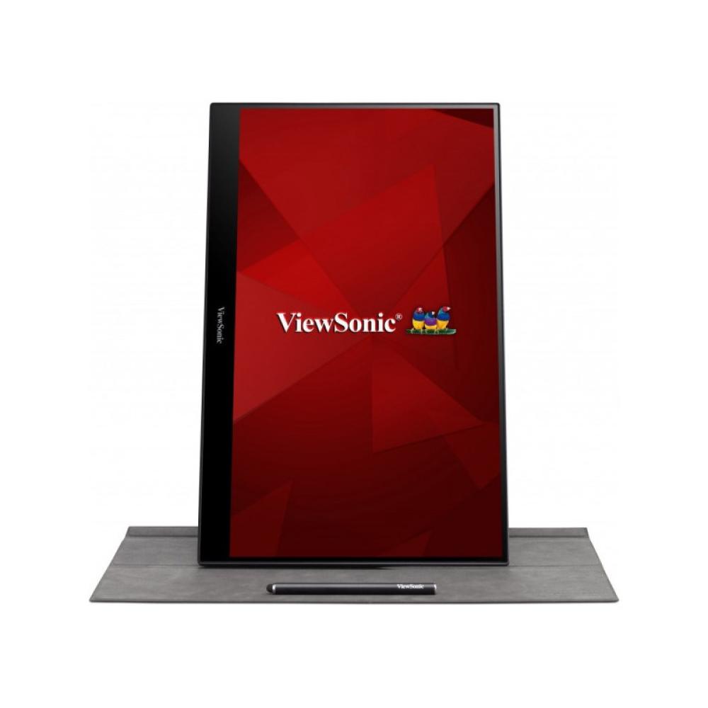 Viewsonic - TD1655 pantalla para PC 39,6 cm (15.6") 1920 x 1080 Pixeles Full HD LED Pantalla táctil Multi-usuario Negro, Plata