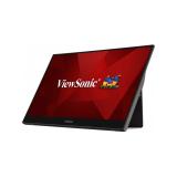 Viewsonic - TD1655 pantalla para PC 39,6 cm (15.6") 1920 x 1080 Pixeles Full HD LED Pantalla táctil Multi-usuario Negro, Plata