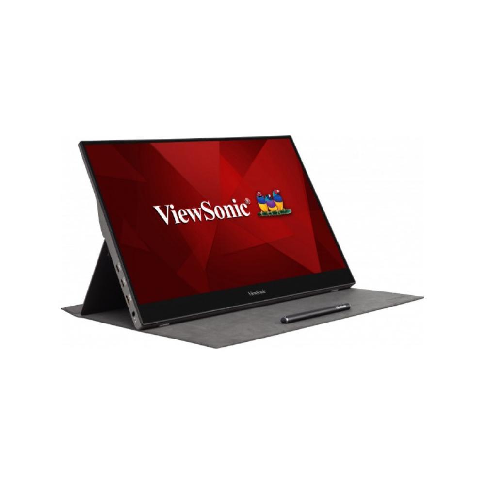 Viewsonic - TD1655 pantalla para PC 39,6 cm (15.6") 1920 x 1080 Pixeles Full HD LED Pantalla táctil Multi-usuario Negro, Plata