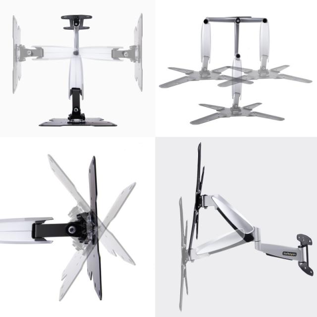 StarTech.com - Soporte VESA de Pared para TV de 23 a 55 Pulgadas - Soporte Mural VESA - Ajustable con Movimiento Total - Brazo C