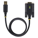 StarTech.com - Cable Adaptador USB a Serie de 1m - Serial - Retención COM - FTDI - Adaptador USB-A a DB9 RS232 - con Tornillos D