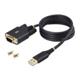 StarTech.com - Cable Adaptador USB a Serie de 1m - Serial - Retención COM - FTDI - Adaptador USB-A a DB9 RS232 - con Tornillos D