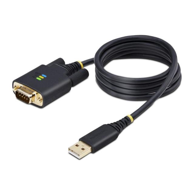 StarTech.com - Cable Adaptador USB a Serie de 1m - Serial - Retención COM - FTDI - Adaptador USB-A a DB9 RS232 - con Tornillos D