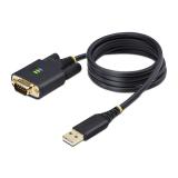 StarTech.com - Cable Adaptador USB a Serie de 1m - Serial - Retención COM - FTDI - Adaptador USB-A a DB9 RS232 - con Tornillos D