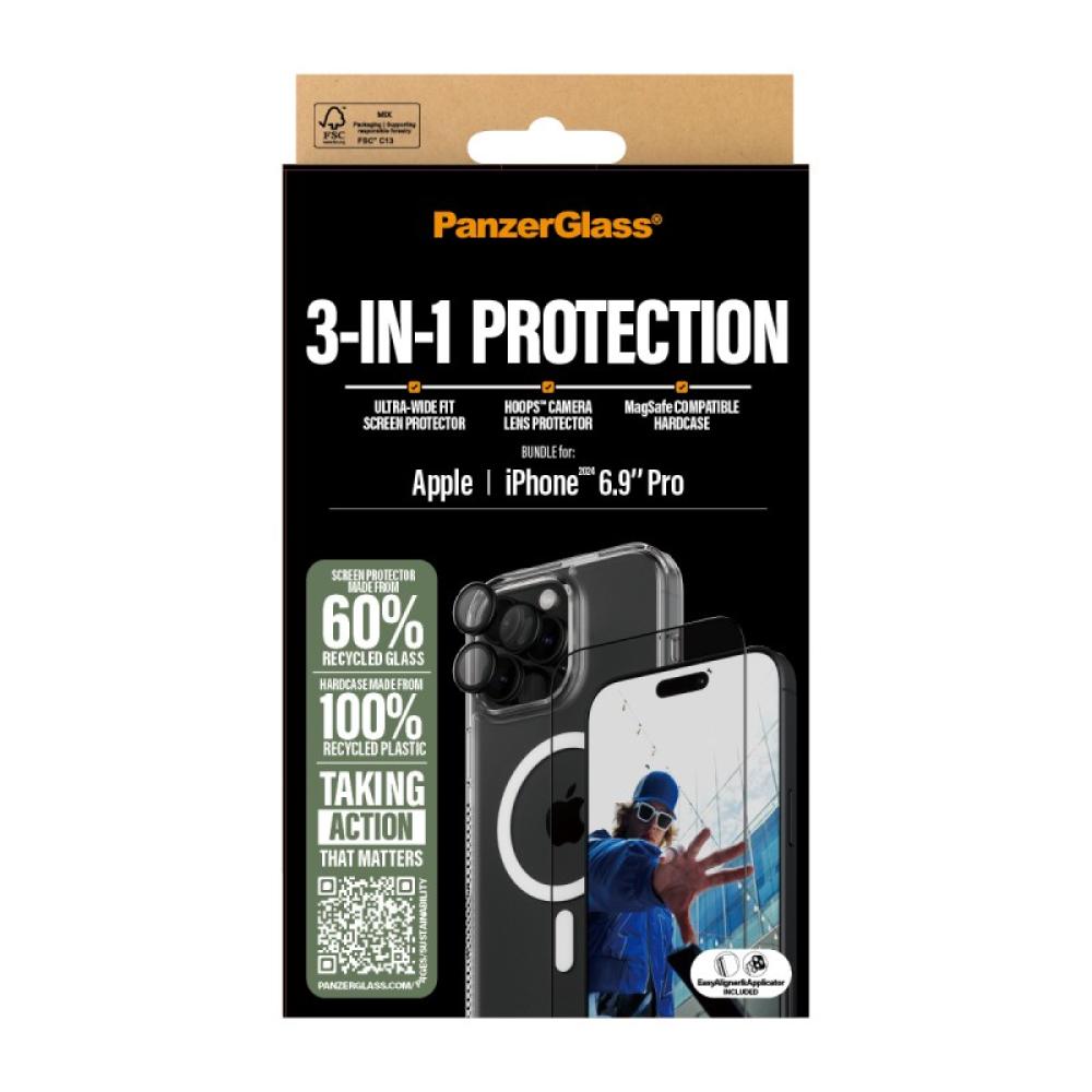 PanzerGlass - 3-in-1 Protection Bundle iPhone 16 Pro Max Protector de pantalla Apple 1 pieza(s)