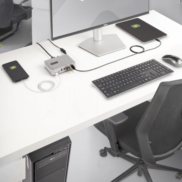 StarTech.com - 10G5A2CS-USB-C-HUB hub de interfaz USB 3.2 Gen 2 (3.1 Gen 2) Type-C 10000 Mbit/s Plata