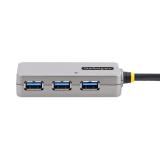 StarTech.com - U01043-USB-EXTENDER hub de interfaz USB 3.2 Gen 1 (3.1 Gen 1) Type-A 5000 Mbit/s Negro, Plata