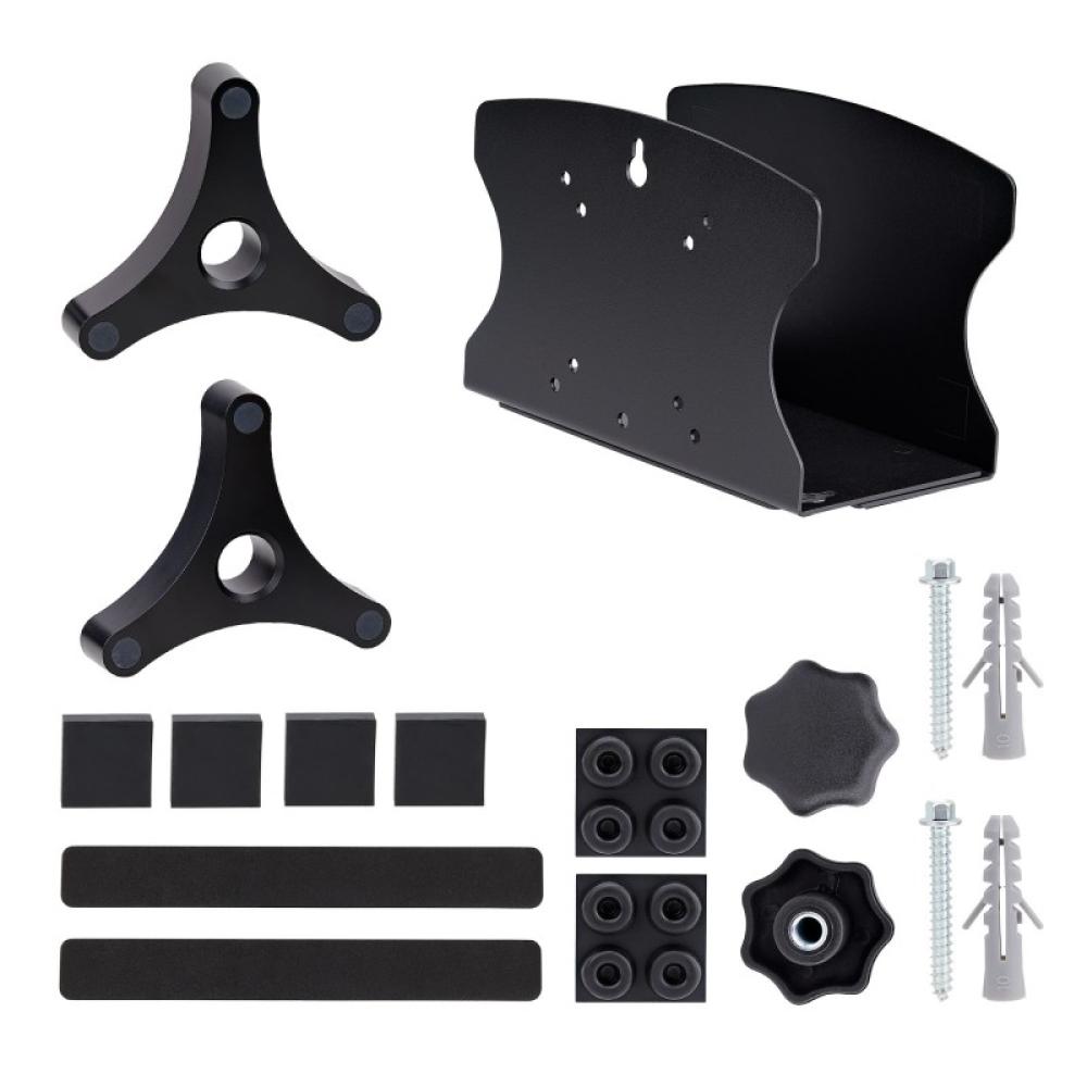 StarTech.com - Bracket Soporte de Montaje en Pared para PC - Soporta CPU de hasta 18kg - Ajustes sin Herramientas de 5cm a 20cm
