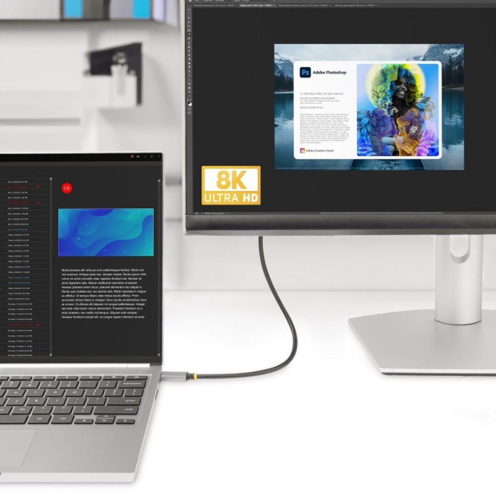 StarTech.com - Cable Adaptador de 1m USB-C a HDMI - 8K 60Hz - 4K 144Hz - HDR10 - Cable Conversor de Vídeo USB tipo C a HDMI 2.1