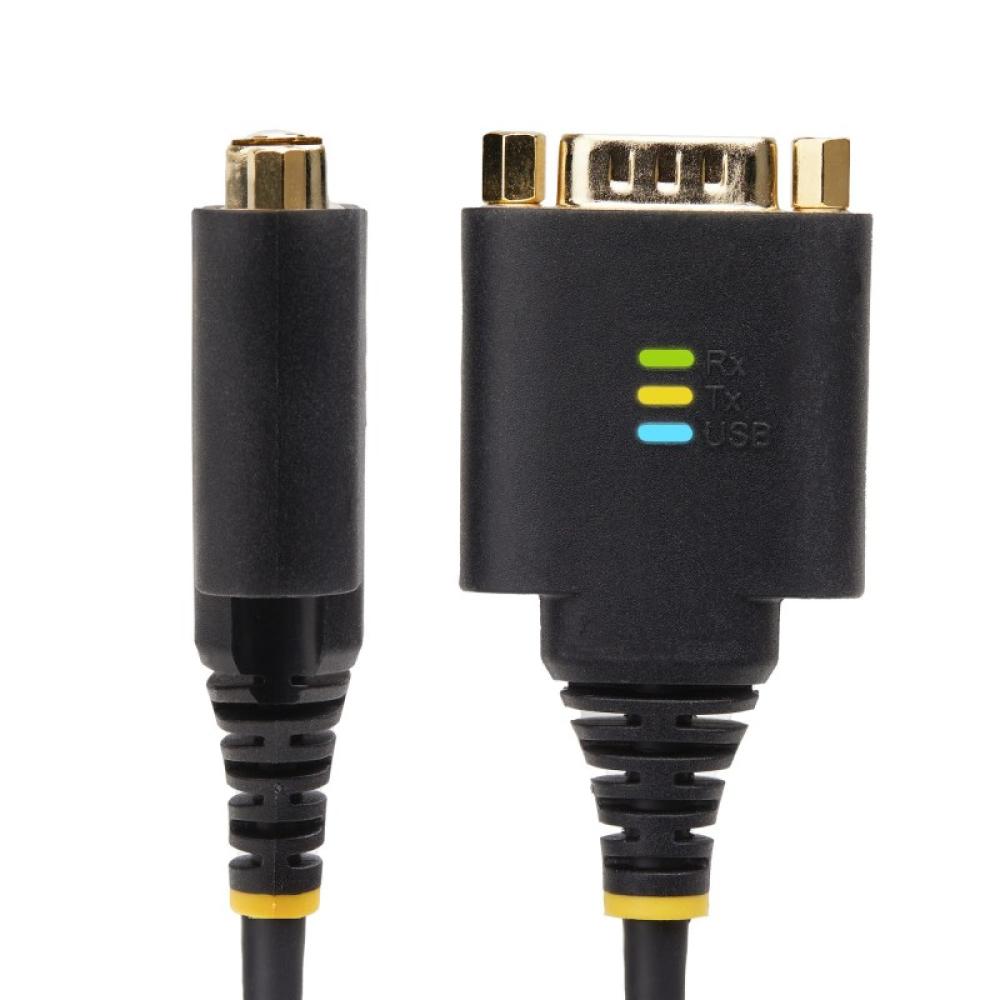 StarTech.com - Cable Adaptador USB a 2 Puertos Serie de 60cm - Cable Conversor USB a Serial - Retención COM - FTDI - Protección