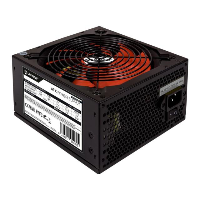 UNYKAch - UK210551 unidad de fuente de alimentación 550 W 20+4 pin ATX ATX Negro, Rojo