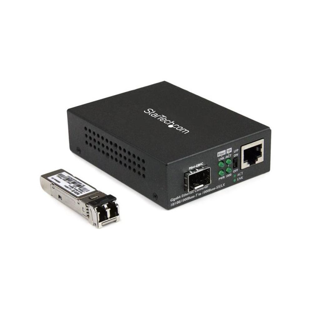 StarTech.com - Conversor Compacto de Medios Ethernet Gigabit a Fibra Multimodo LC - 550m