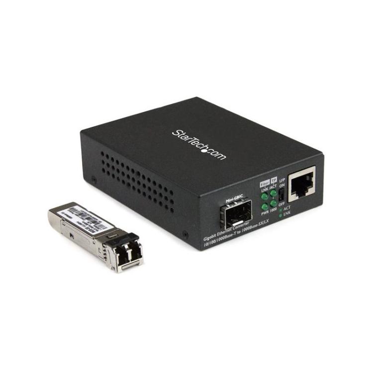 StarTech.com - Conversor Compacto de Medios Ethernet Gigabit a Fibra Multimodo LC - 550m
