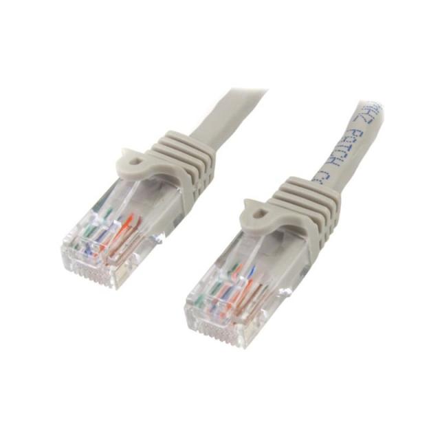 StarTech.com - Cable de 2m Gris de Red Fast Ethernet Cat5e RJ45 sin Enganche - Cable Patch Snagless