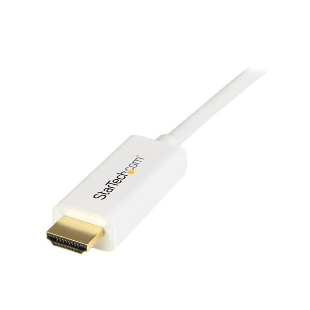 StarTech.com - Cable Conversor Mini DisplayPort a HDMI de 2m - Color Blanco - Ultra HD 4K