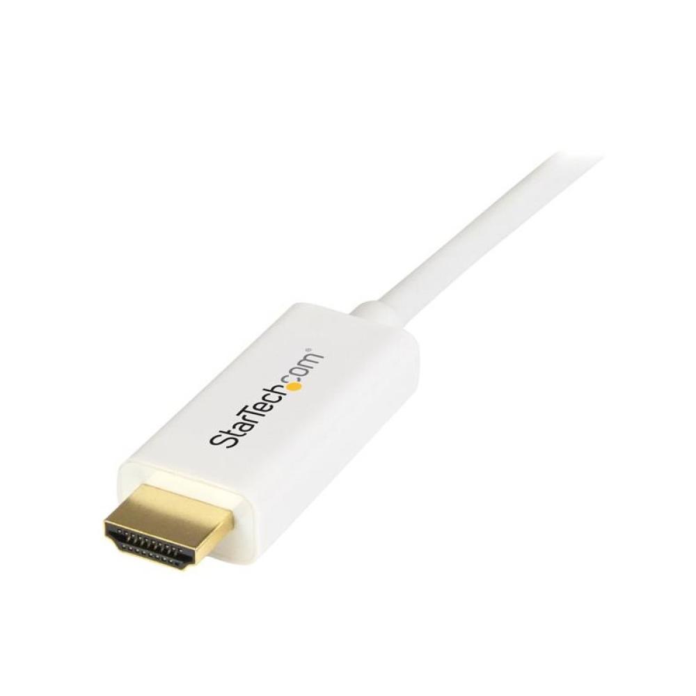 StarTech.com - Cable Conversor Mini DisplayPort a HDMI de 2m - Color Blanco - Ultra HD 4K