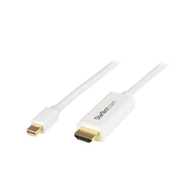 StarTech.com - Cable Conversor Mini DisplayPort a HDMI de 2m - Color Blanco - Ultra HD 4K