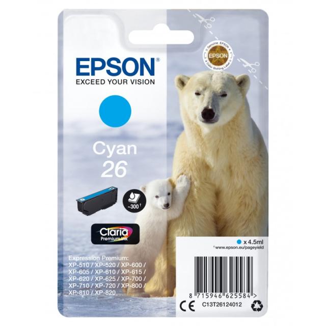 Epson - Polar bear Cartucho 26 cian