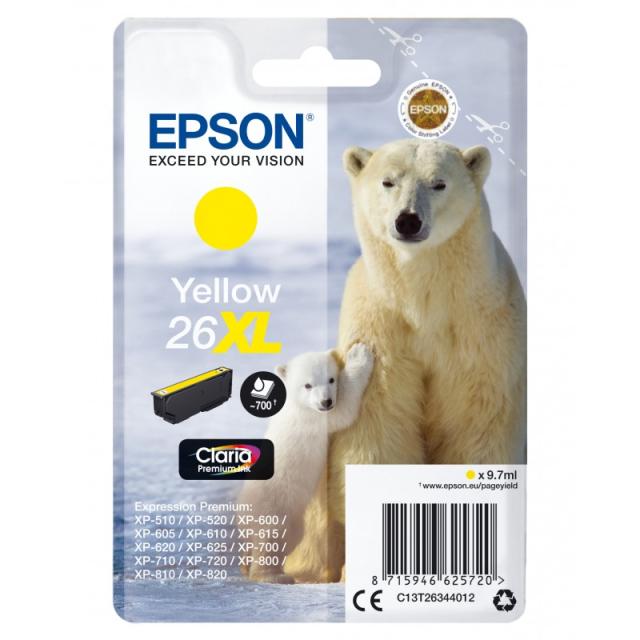 Epson - Polar bear Cartucho 26XL amarillo