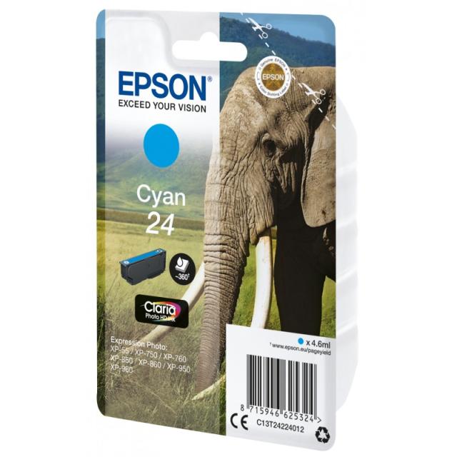 Epson - Elephant Cartucho 24 cian