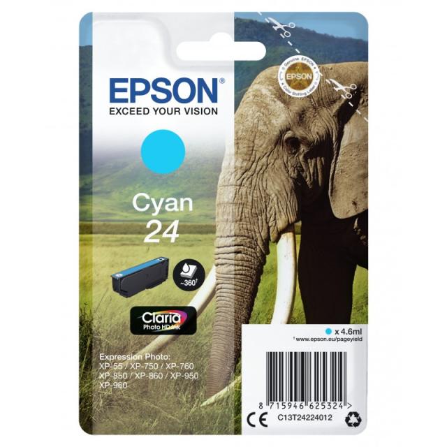 Epson - Elephant Cartucho 24 cian