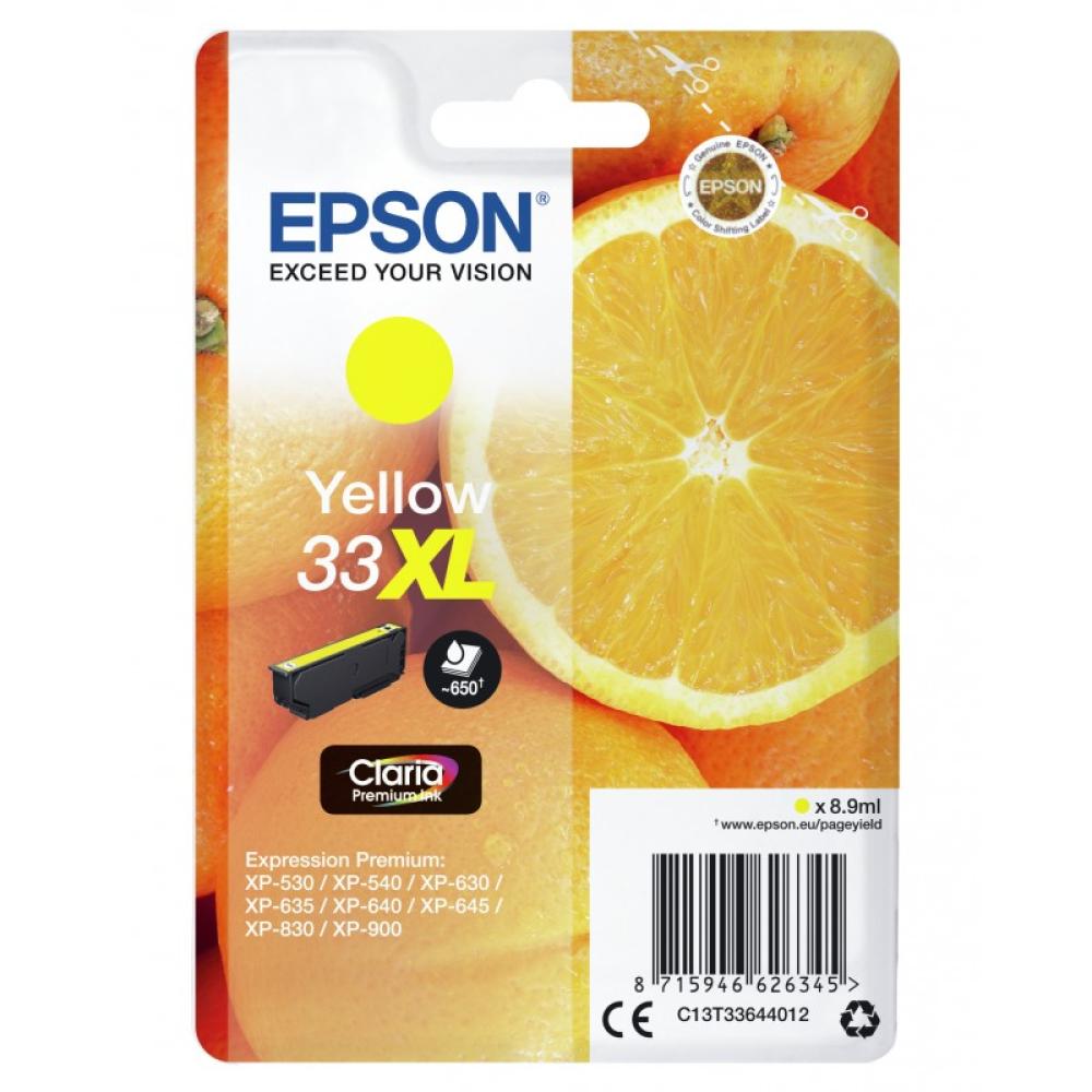 Epson - Oranges Singlepack Yellow 33XL Claria Premium Ink