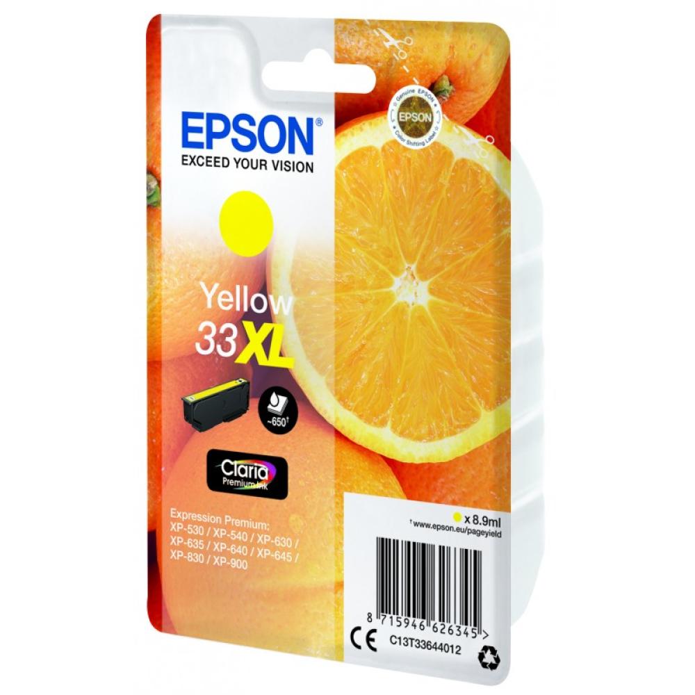 Epson - Oranges Singlepack Yellow 33XL Claria Premium Ink