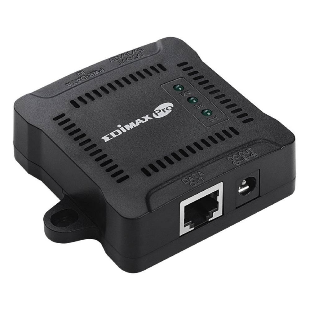 Edimax - GP-101ST divisor de red Negro Energía sobre Ethernet (PoE)