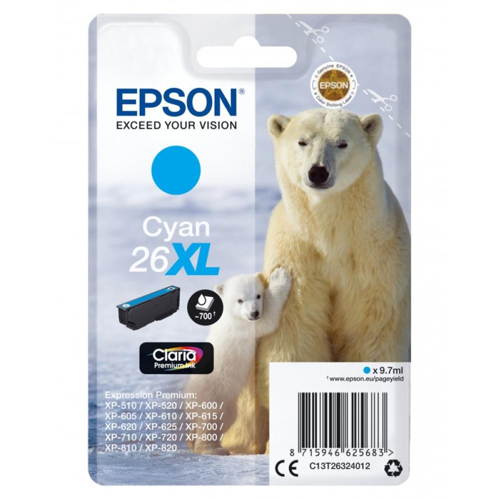 Epson - Polar bear Cartucho 26XL cian