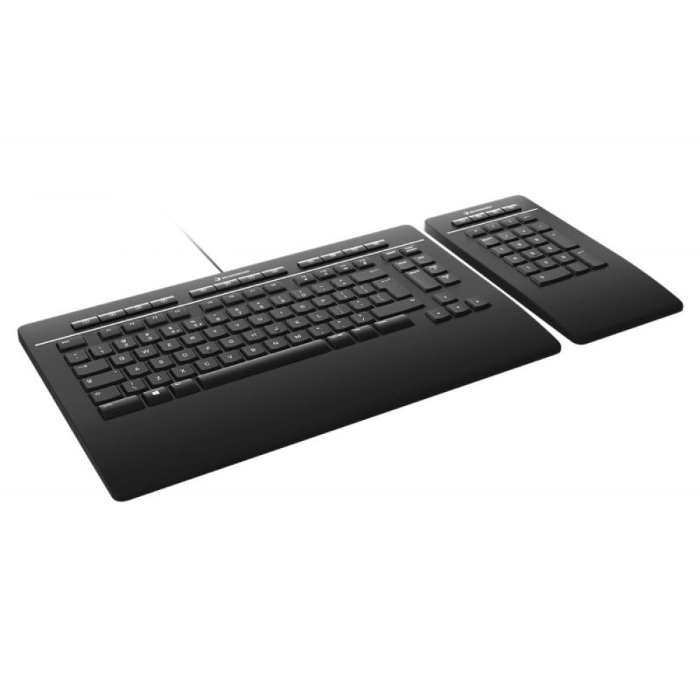 Dconnexion - Keyboard Pro with Numpad teclado Oficina USB Negro