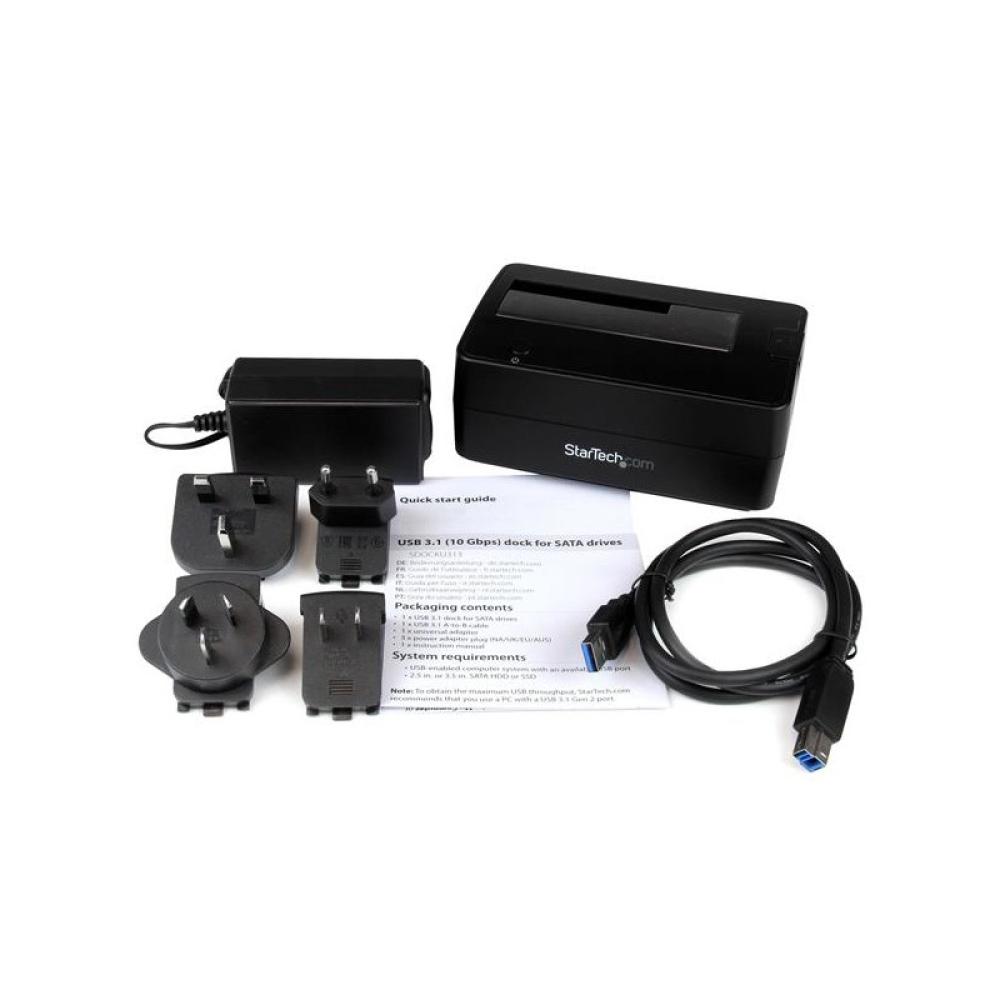 StarTech.com - Docking Station USB 3.1 (10Gbps) a SATA III de 1 Bahía para Discos Duros y SSD de 2,5/3,5" - Base con Bahía de Ca