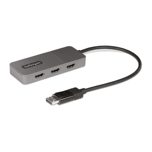 StarTech.com - Hub MST de 3 Puertos - Multiplicador Divisor DisplayPort a 3 Puertos HDMI 4K60Hz - Adaptador Gráfico DP 1.4 Multi