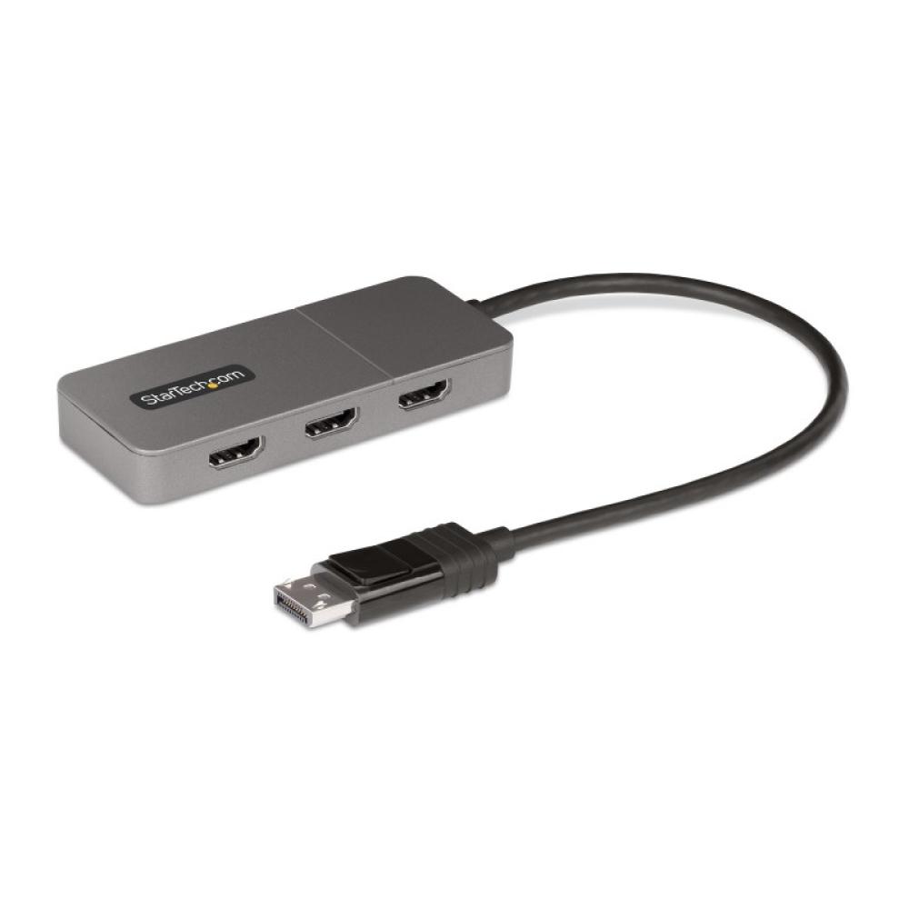 StarTech.com - Hub MST de 3 Puertos - Multiplicador Divisor DisplayPort a 3 Puertos HDMI 4K60Hz - Adaptador Gráfico DP 1.4 Multi