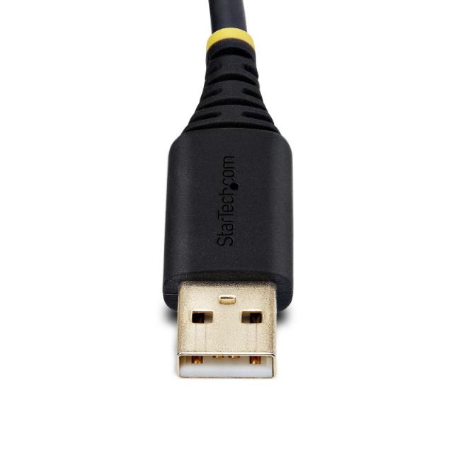 StarTech.com - Cable Adaptador USB a Serie de 3m - Retención COM - FTDI - USB a DB9 RS232 Serial - Tornillos Intercambiables - P
