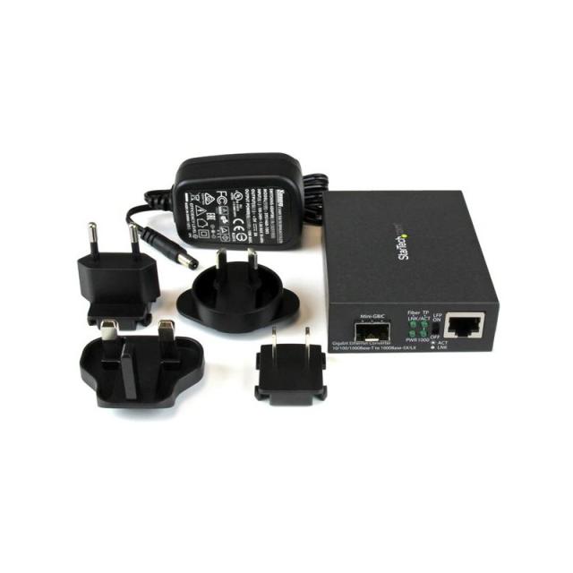 StarTech.com - Conversor de Medios Ethernet Gigabit a Fibra con SFP abierto