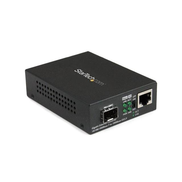 StarTech.com - Conversor de Medios Ethernet Gigabit a Fibra con SFP abierto
