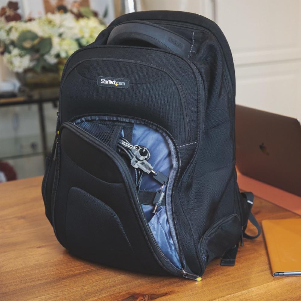 StarTech.com - Cable de 2m Universal de Seguridad para Ordenador Portátil - Cable de Bloqueo Compatible con Noble Wedge/Nano/K-S