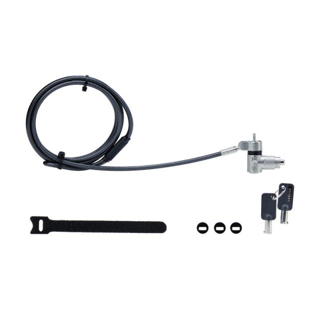 StarTech.com - Cable de 2m Universal de Seguridad para Ordenador Portátil - Cable de Bloqueo Compatible con Noble Wedge/Nano/K-S
