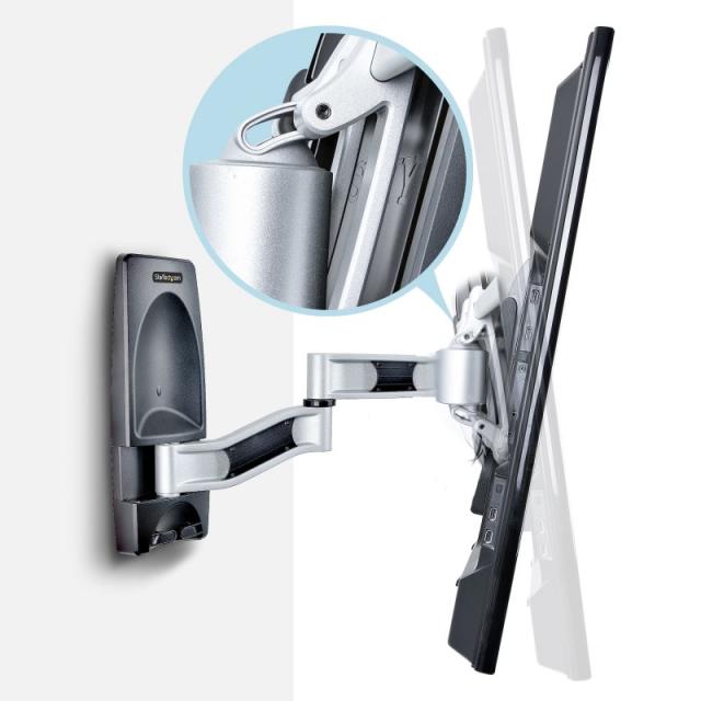 StarTech.com - Soporte de Montaje Articulado de Pared para Televisores - Soporte VESA de Pared - Soporta TV Plano o Curvos de 65