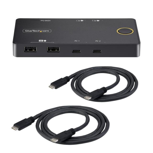 StarTech.com - C2-H46-UC2-PD-KVM interruptor KVM Negro